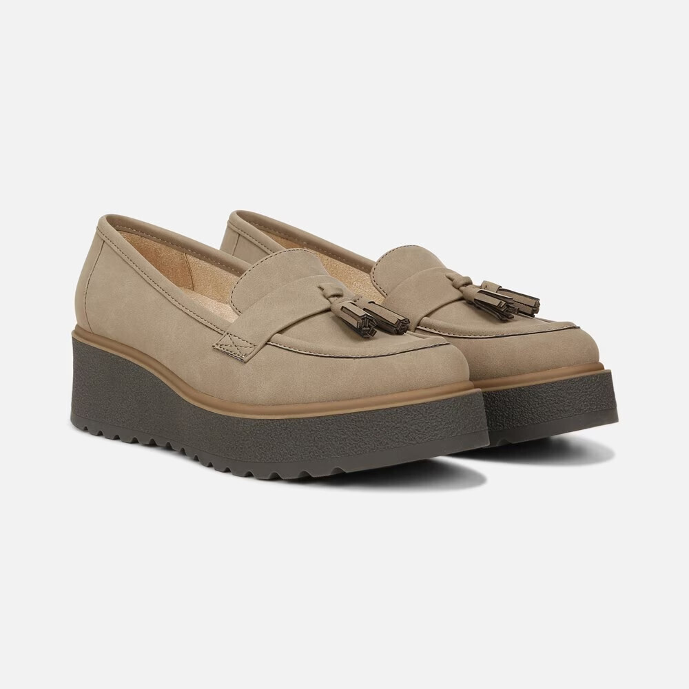 Soul Naturalizer Josie Tassel Loafers Women's US 9 Gray Lug Sole Shoes ZOGG1479